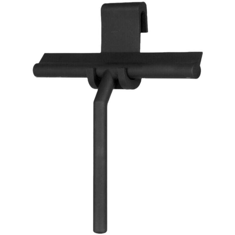 foto del prodotto odipie - pulitore per doccia nero - pulitore per vetri con gancio - trattore per doccia con tergicristallo per bagno - pulitore ed estrattore