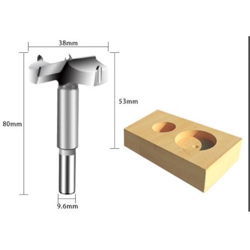 foto del prodotto odipie punta da trapano per legno, diametro 38 42 50 55 65mm, punta da trapano svasatrice in metallo duro per modellare fori per la lavorazione del