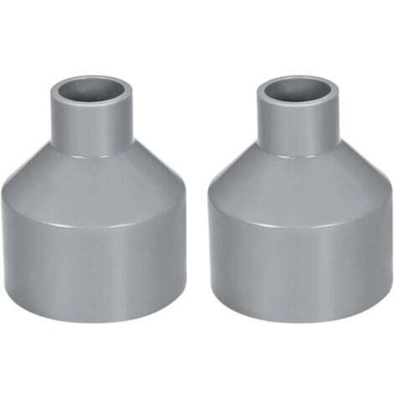 foto del prodotto odipie raccordo per tubo in pvc riduttore da 50 mm x 20 mm, giunto da mozzo a mozzo, grigio, 2 pezzi