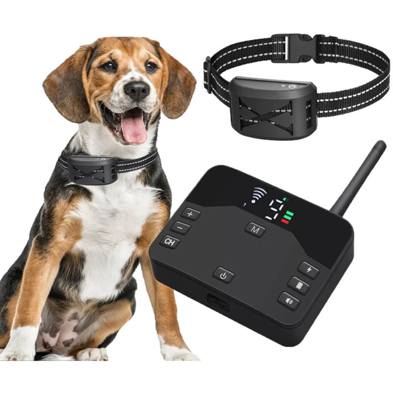 foto del prodotto odipie recinto elettrico per cani wireless 2 in 1, sistema di contenimento dei confini degli animali domestici con ricevitore impermeabile