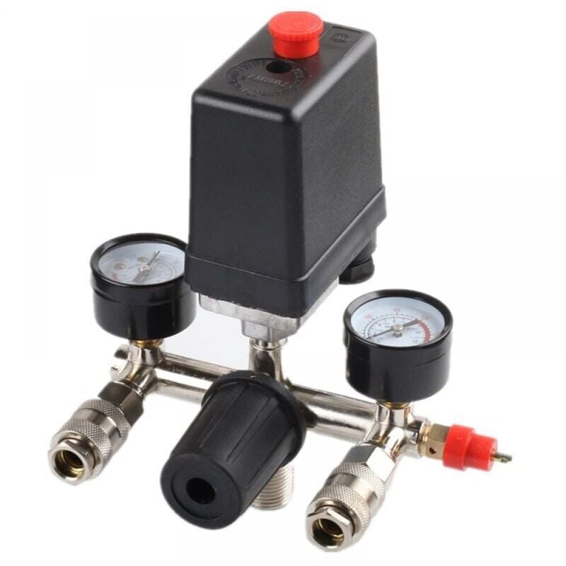 foto del prodotto odipie regolatore di pressione con pressostato per compressore pressostato 2 display