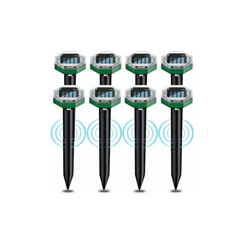 foto del prodotto odipie repellente per talpe a ultrasuoni solare da 8 pezzi, repellente per talpe a ultrasuoni solare con ip65 impermeabile, pu essere utilizzato