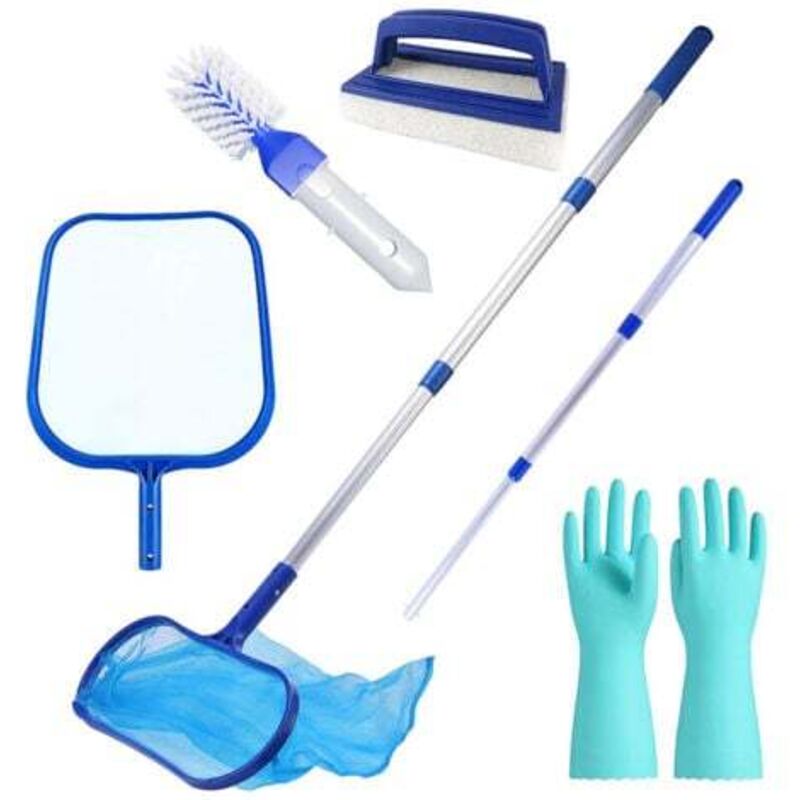 foto del prodotto odipie rete per fondo piscina, rete per fondo piscina, rete per fondo piscina con manico telescopico, rete per fondo piscina con kit di pulizia,