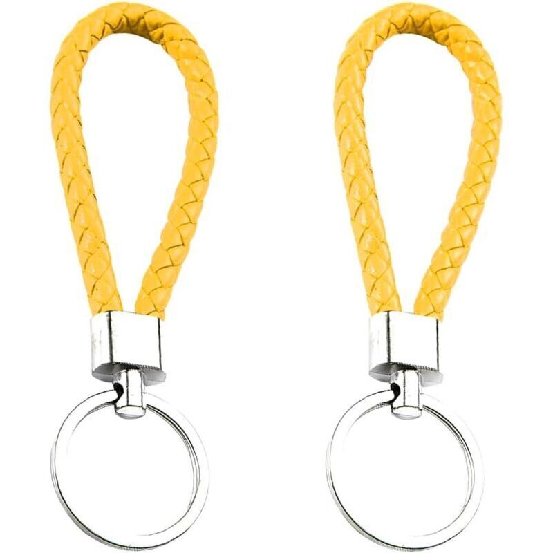 foto del prodotto odipie - ricambi per portachiavi auto, portachiavi intrecciato, portachiavi universale con fibbia anti-smarrimento, portachiavi in pelle multicolore,