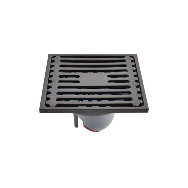 foto del prodotto odipie scarico a pavimento per esterni in acciaio inox quadrato per doccia da bagno, scarico a sifone antiodore con coperchio del filtro rimovibile