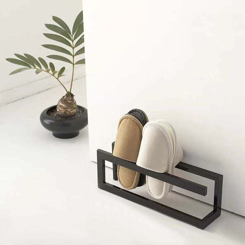 foto del prodotto odipie - scarpiera in metallo, scarpiera stretta, nera, stabile, scarpiera, per ingresso, corridoio, camera da letto, esterno, 42 x 10 x 14 cm-nero