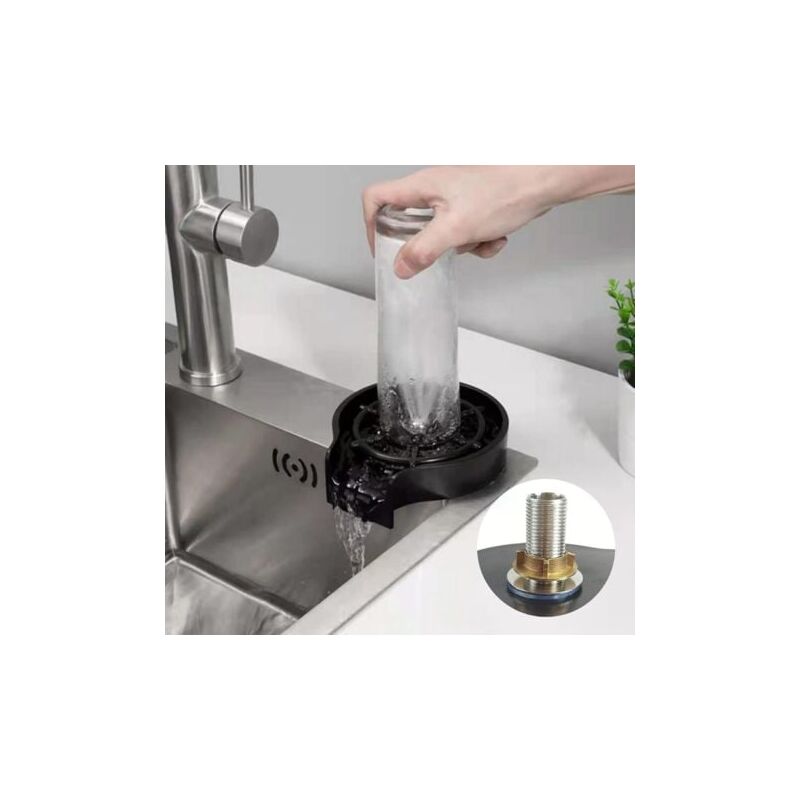 foto del prodotto odipie sciacquatrice automatica per lavello, lavabicchieri per lavello da cucina, accessori per lavello da cucina per casa, bar e ristoranti