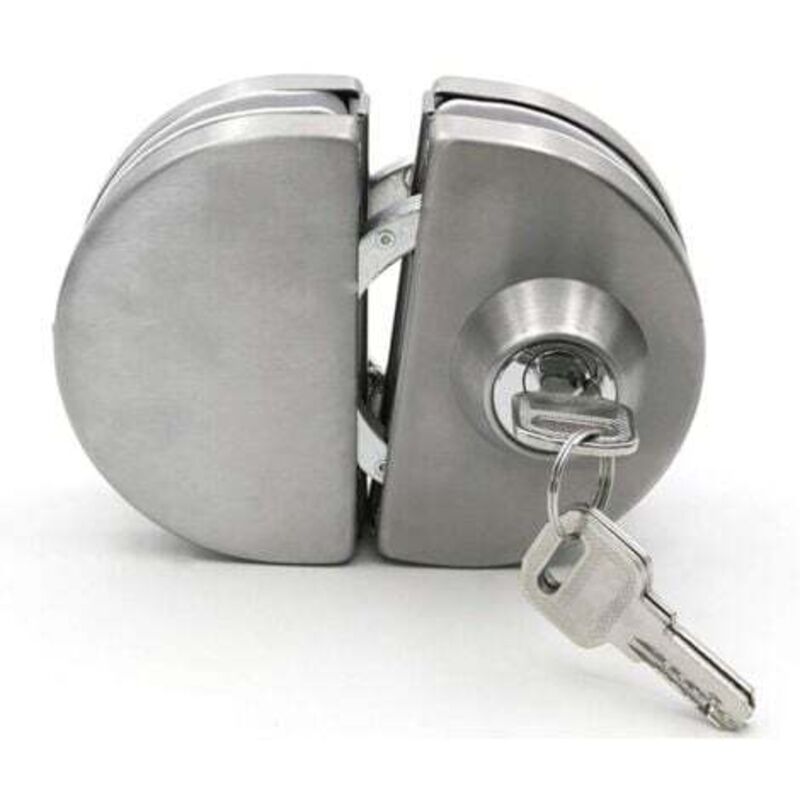 foto del prodotto odipie serratura per porta in vetro, alloggiamento, acciaio inossidabile cromato resistente, per ufficio, porta in vetro da 10 mm a 12 mm,