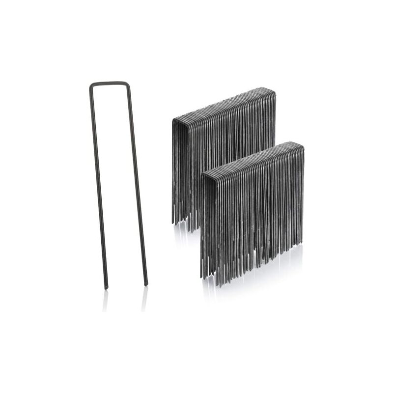 foto del prodotto odipie set di 100 picchetti in acciaio da 2,2 mm, lunghi 200 mm e larghi 40 mm