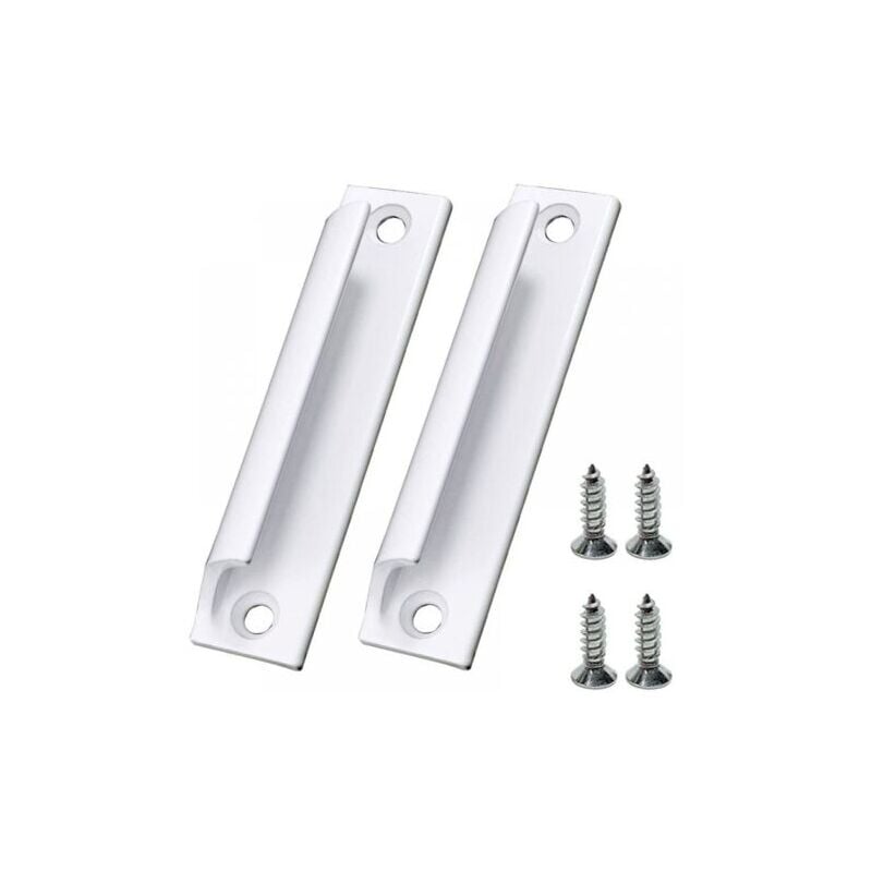 foto del prodotto odipie set di 2 maniglie per porte scorrevoli bianche e maniglie per finestre con viti