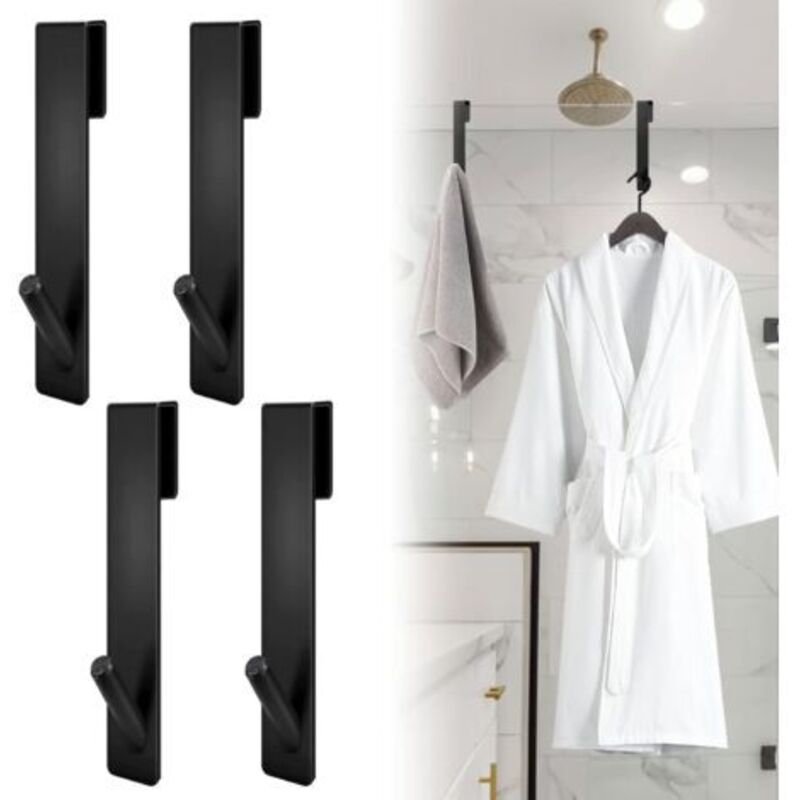 foto del prodotto odipie set di 4 ganci per doccia in acciaio inox, ganci per porta doccia, ganci per asciugamani e ganci per rasoio in acciaio.