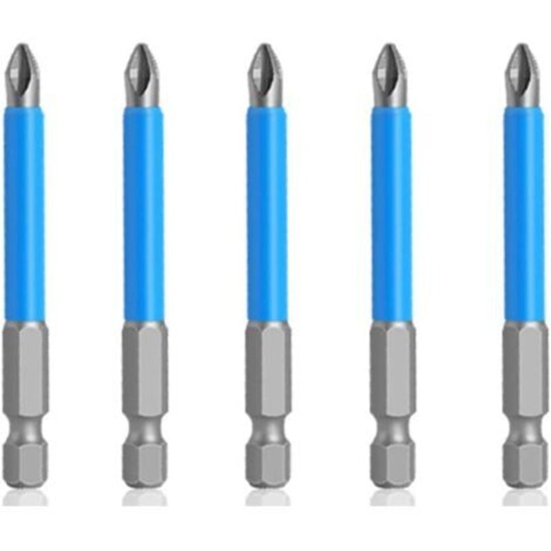 foto del prodotto odipie set di 5 punte per cacciavite ph2 da 65 mm, gambo esagonale da 6,35 mm, punte a croce antiscivolo per cacciavite elettrico manuale