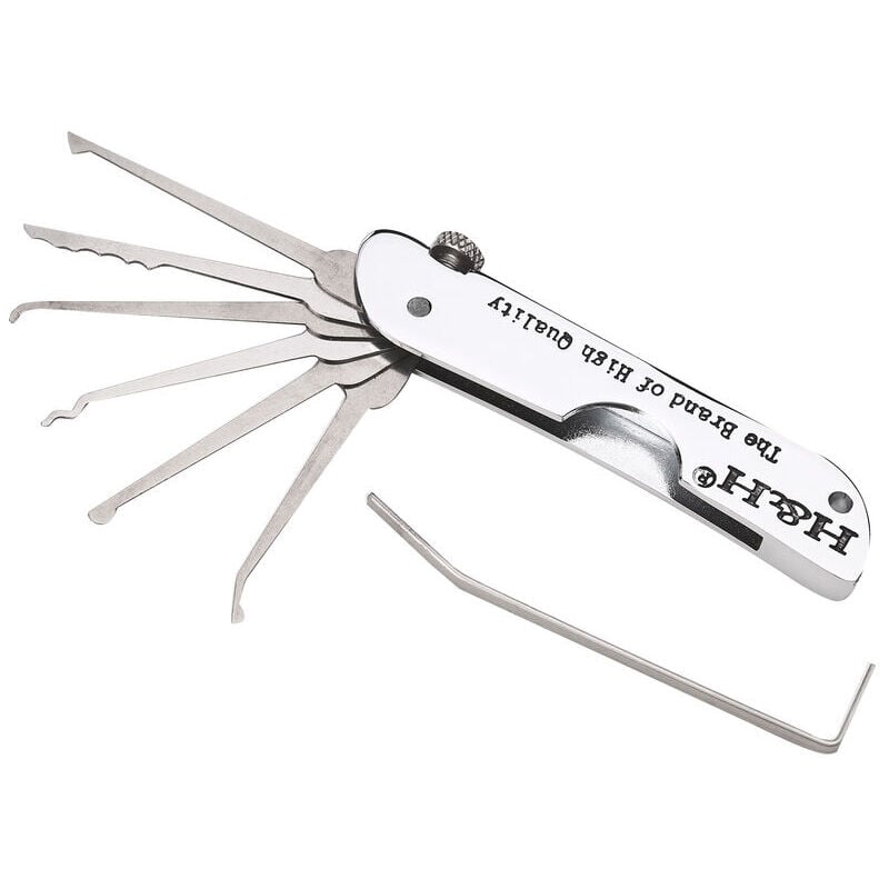 foto del prodotto odipie set di grimaldelli pieghevoli 7 in 1 set di grimaldelli in acciaio inossidabile con kit chiavi 10,5 1,3 3,7 cm