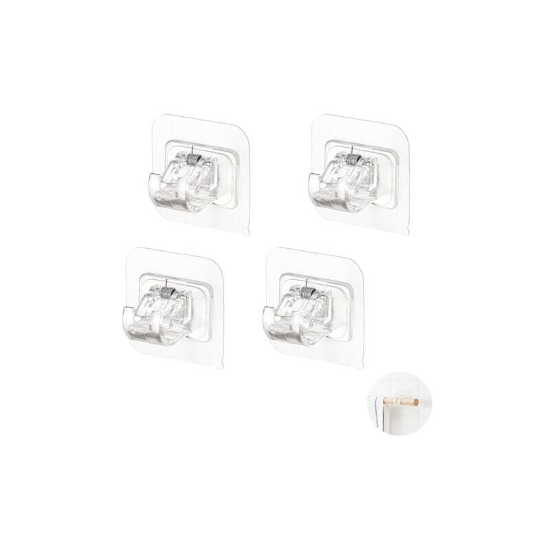 foto del prodotto odipie staffe per tende senza foratura ganci per tende adesive staffe per aste per tende staffe per aste autoadesive per tende sospese confezione