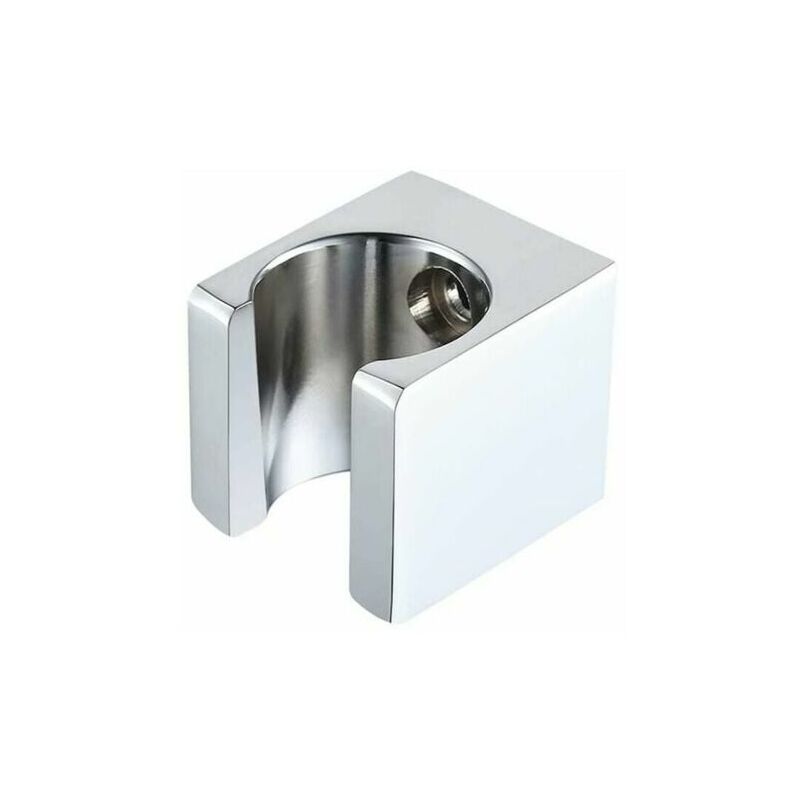 foto del prodotto odipie supporto per soffione doccia in ottone massiccio, montaggio a parete, per doccetta da bagno, cromato, 28 x 28 x 32 mm