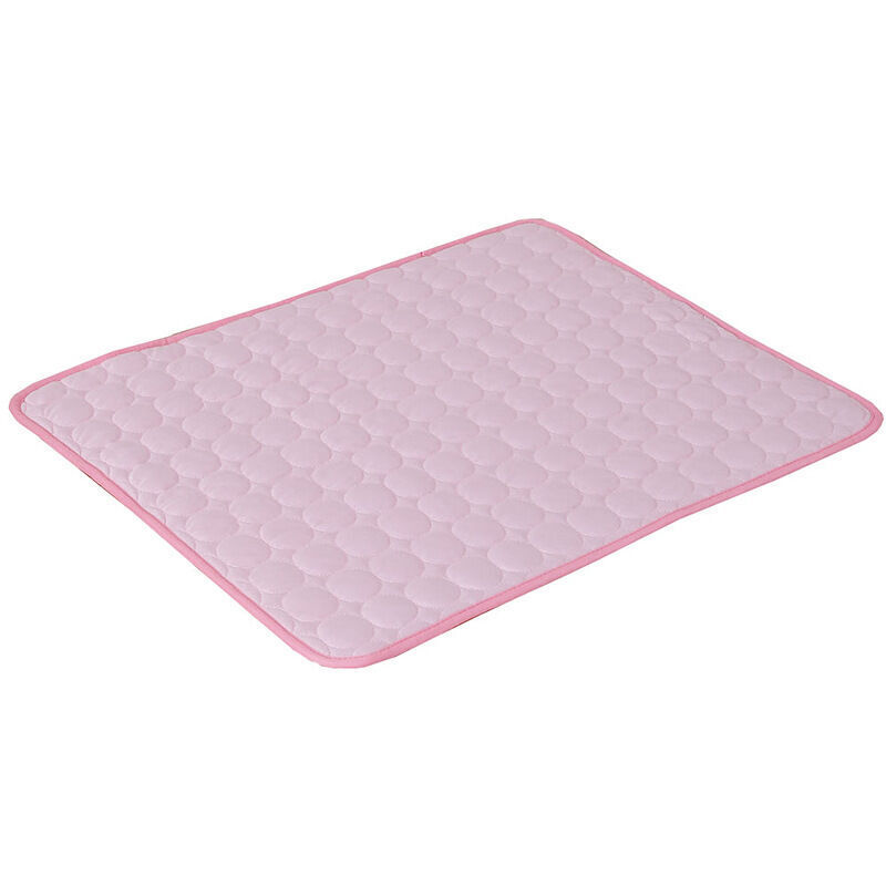 foto del prodotto odipie - tappetino rinfrescante rosa per cani e gatti - tappetino estivo auto-rinfrescante - lavabile - cuscino rinfrescante impermeabile - antiscivolo - comodo, m (60 x 50 cm)