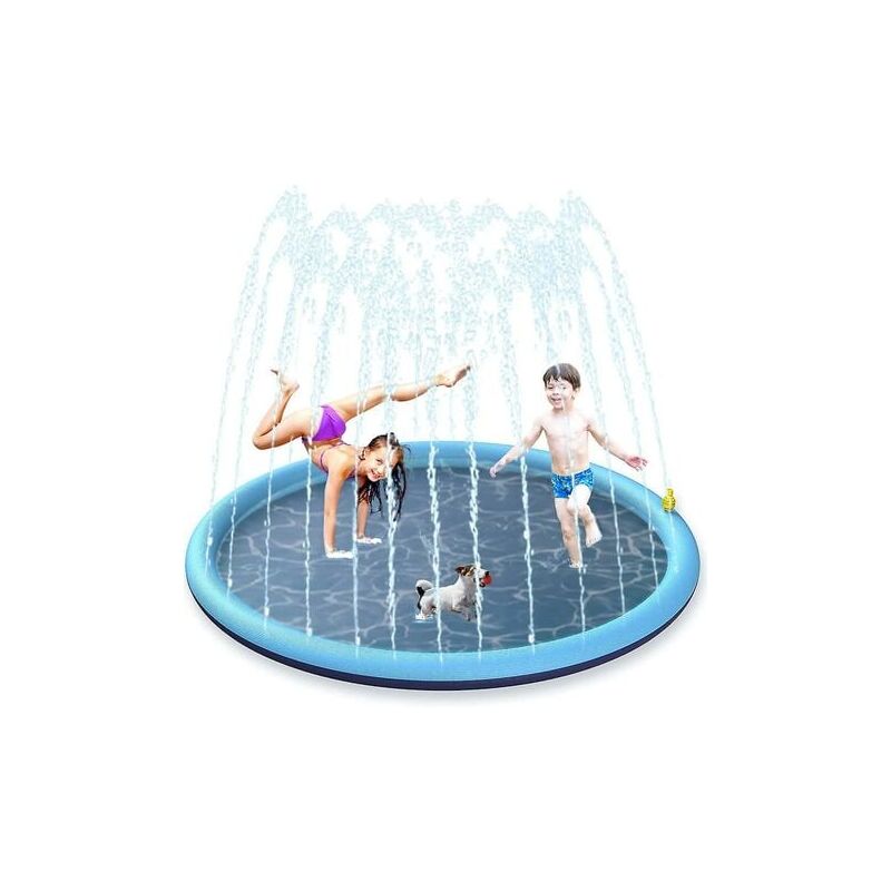foto del prodotto odipie tappetino spruzzatore per schizzi, tappetino antiscivolo per giochi d acqua per bambini, regalo per giochi d acqua da giardino