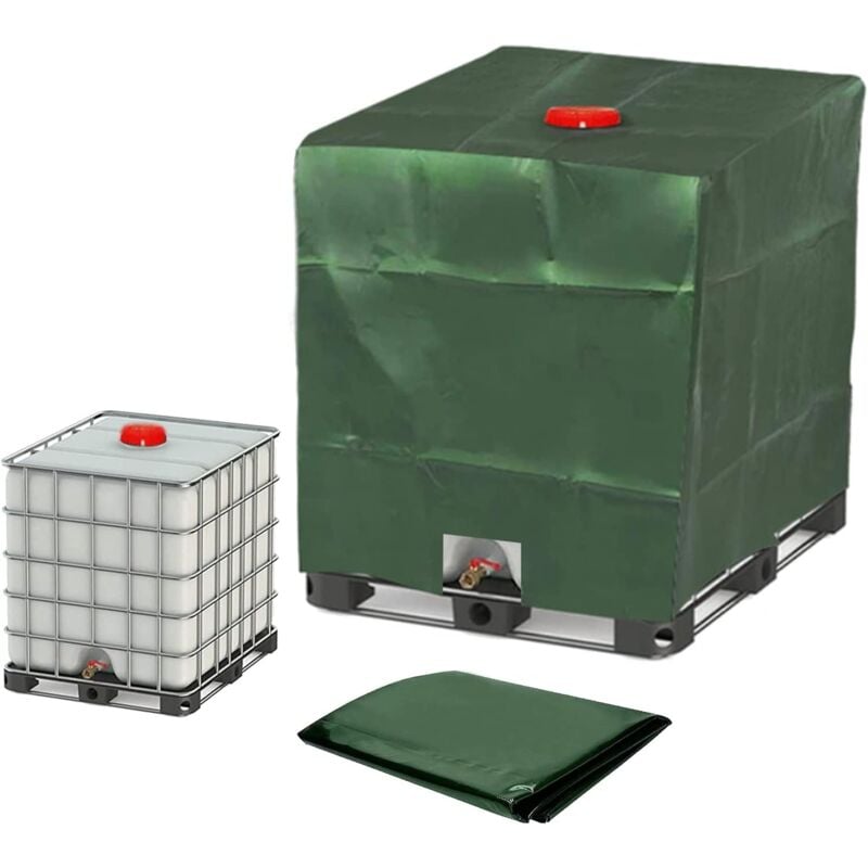 foto del prodotto odipie telo per serbatoio ibc da 1000 litri, telo protettivo per serbatoio dell acqua copertura antipolvere per serbatoio verde 120 x 100 x 116 cm