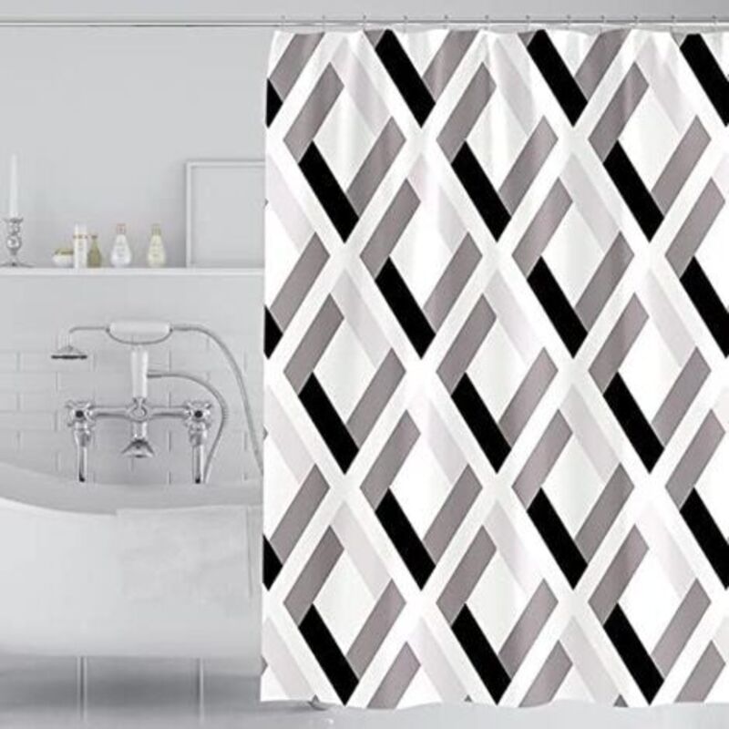 foto del prodotto odipie tenda da doccia extra large da 300 cm, tenda da doccia in tessuto antimuffa per il bagno, tende da doccia lavabili 300x200 cm 