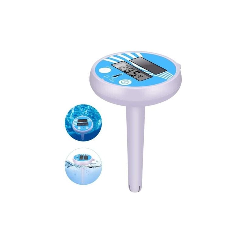 foto del prodotto odipie termometro digitale solare galleggiante per piscina termometro elettronico per piscina termometro solare galleggiante con display lcd