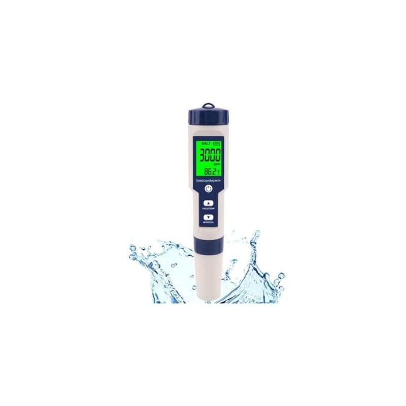 foto del prodotto odipie tester di salinit ad alta precisione 5 in 1 per acqua salata, kit di prova impermeabile ip67