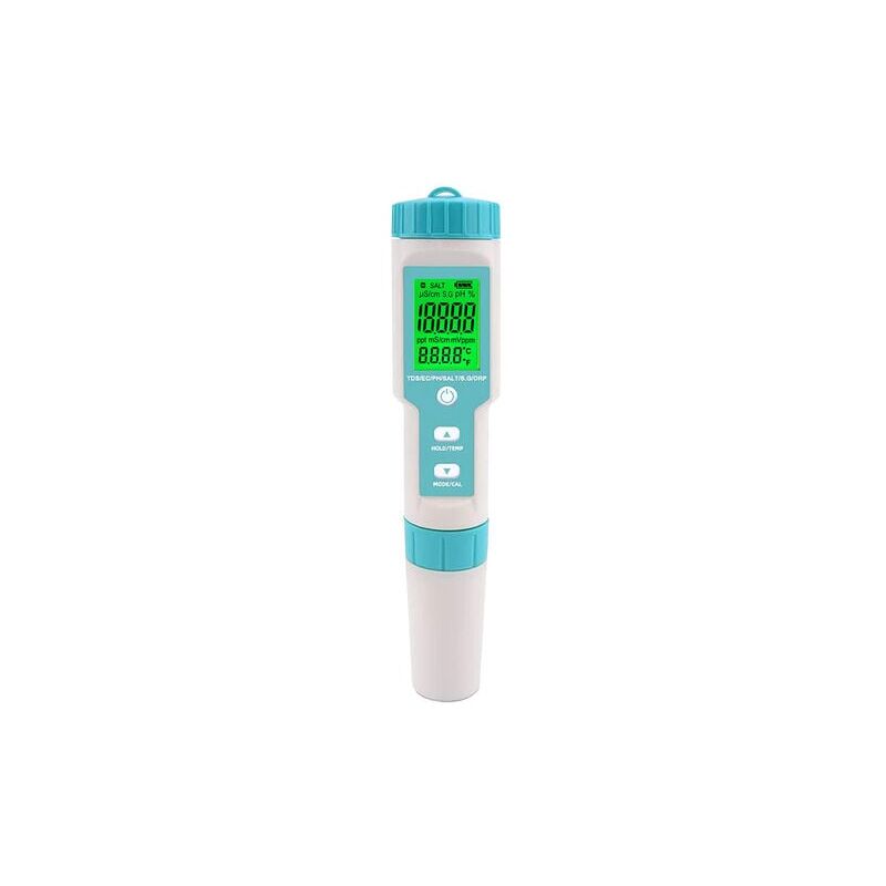 foto del prodotto odipie tester di salinit per piscine misuratore di ph e salinit per acqua salata digitale 5 in 1 tester di ph e salinit per piscine misuratore