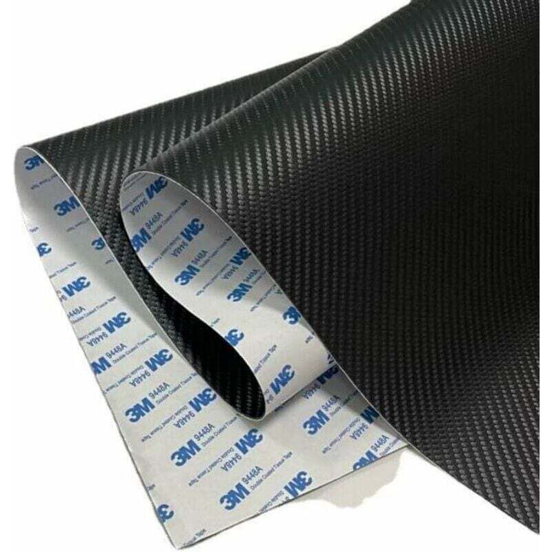 foto del prodotto odipie - toppa adesiva per riparazione di similpelle, autoadesiva 3m, per interni auto in pelle e fibra di carbonio dimensioni nere 20x120 cm 8x47