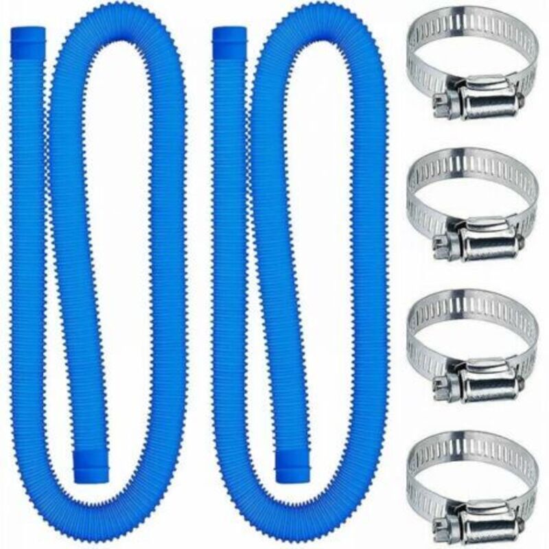 foto del prodotto odipie tubo flessibile per piscina 32 mm lunghezza 150 cm blu 2 tubi per pompa filtro e sistemi di acqua salata