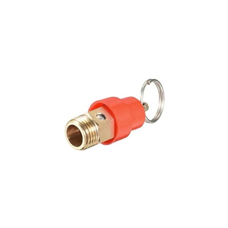 foto del prodotto odipie valvola di sicurezza valvola limitatrice di pressione del compressore d aria g1 4 maschio 115psi pressione impostata tappo rosso 1 confezione