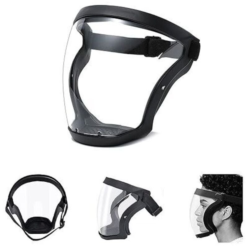 foto del prodotto odipie - visiera protettiva super protettiva - visiera completa - trasparente e resistente - visiera trasparente - antiappannamento e riutilizzabile