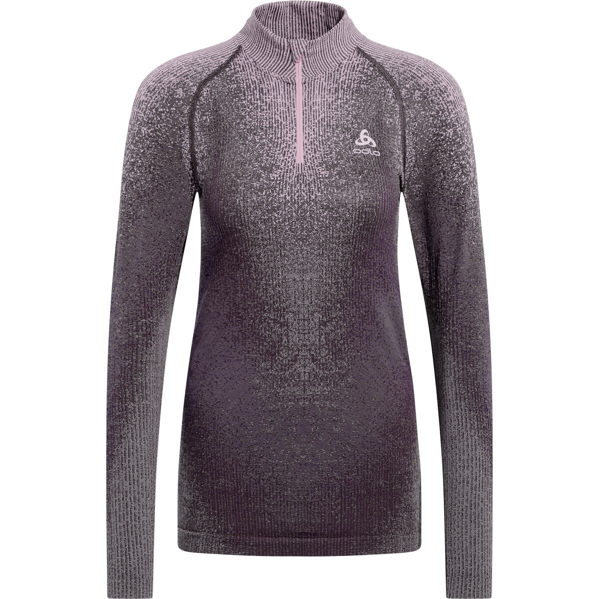 foto del prodotto odlo donna maglia a manica lunga con mezza zip blackcomb eco
