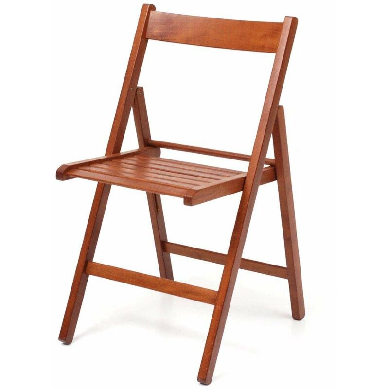 foto del prodotto offerta 4x sedia in legno di faggio pieghevole di colore noce mod birreria