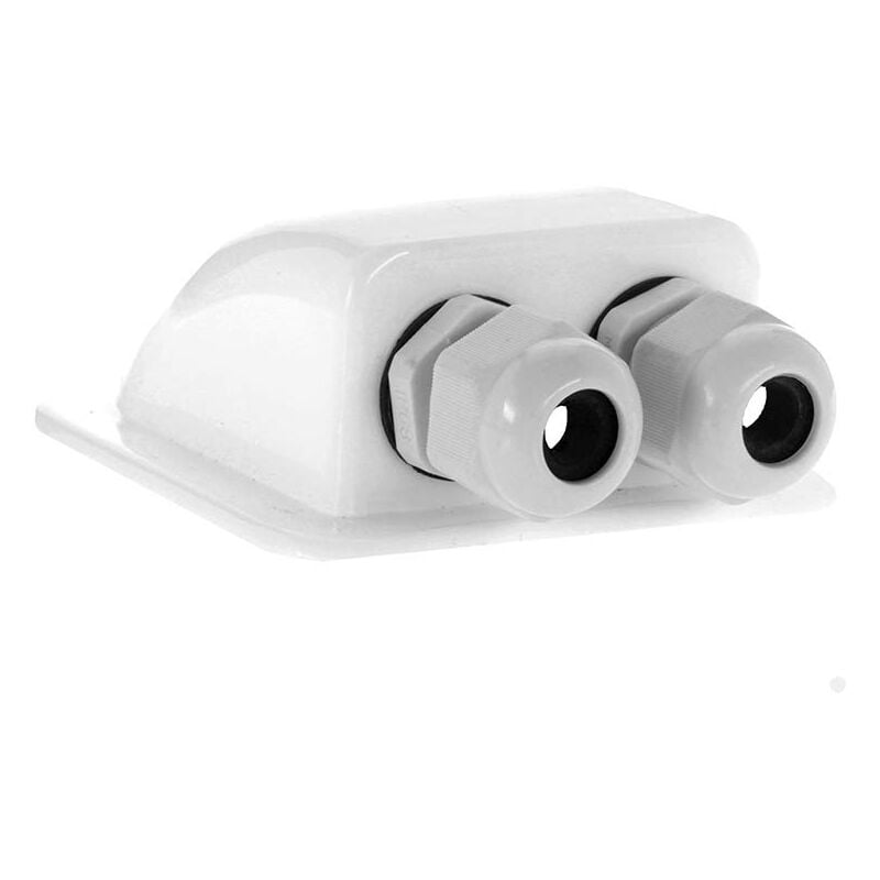 foto del prodotto offgridtec pssacavo per tetto a 2 moduli, bianco, per camper caravan barca solare, passacavo abs, 1 pezzi, 006420, 2 vie bianco chiaro