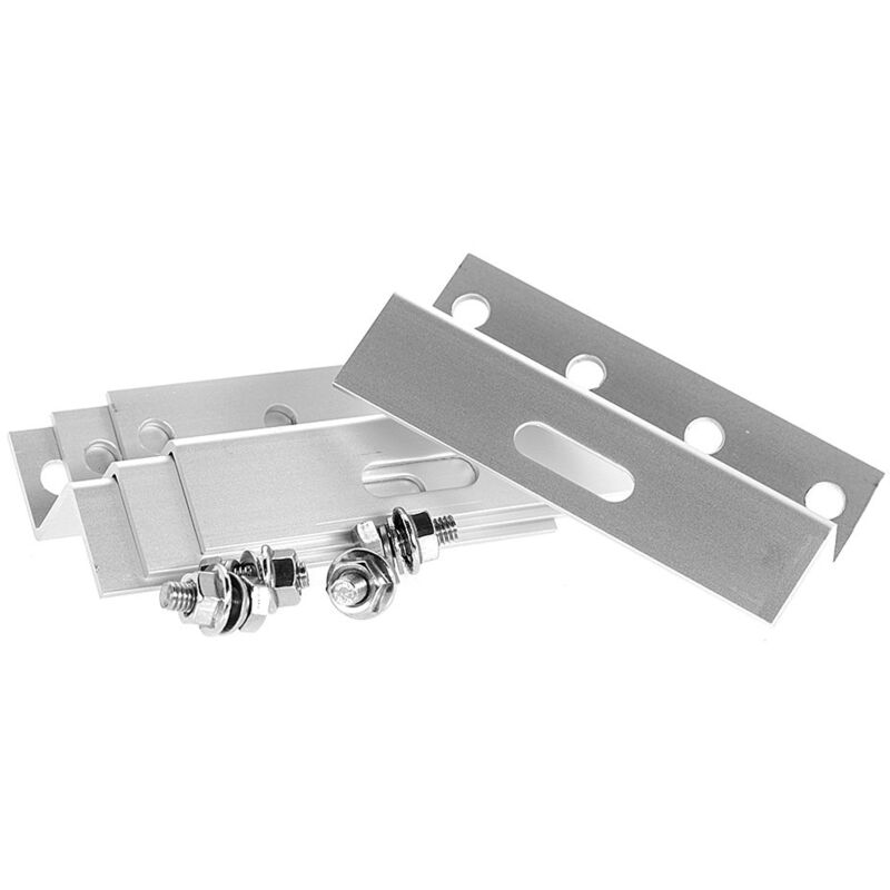 foto del prodotto offgridtec set di 4 clip sovrapposte a z in alluminio con viti in acciaio inox, 100 mm