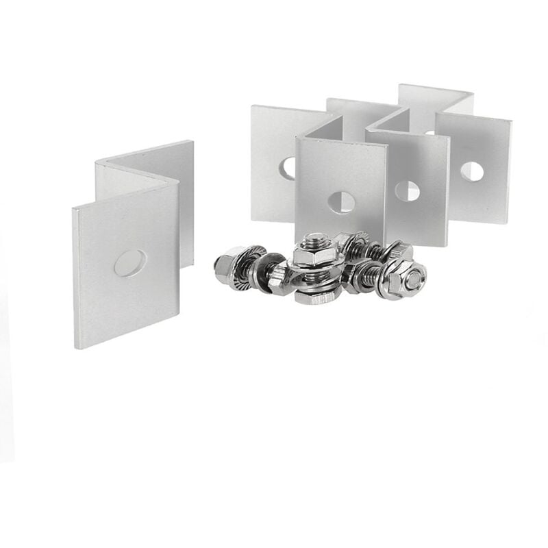 foto del prodotto offgridtec set di 4 clip sovrapposte a z in alluminio con viti in acciaio inox, 38 mm
