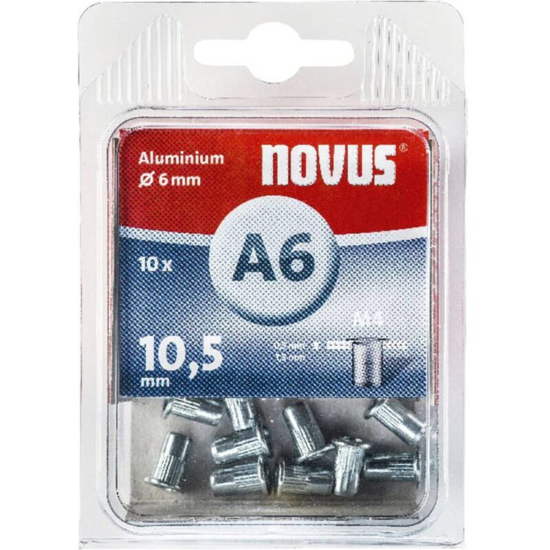 foto del prodotto office 106440700 occhiello x l 6 mm x 6 mm m4 alluminio alluminio 10 pz. novus