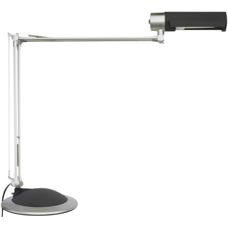 foto del prodotto office 8215095 lampada da scrivania lampada a risparmio energetico e27 20 w argento, nero maul