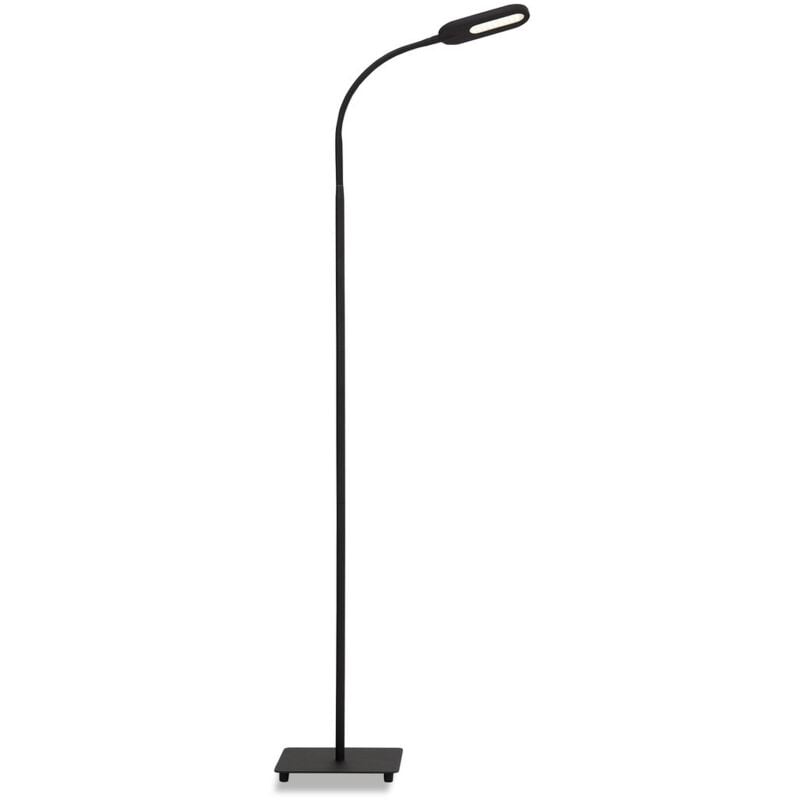 foto del prodotto office step lampada da terra a led, controllo della temperatura del colore cct, orientabile, dimmerabile, funzione touch, nero, 21 x 21 x 128 cm