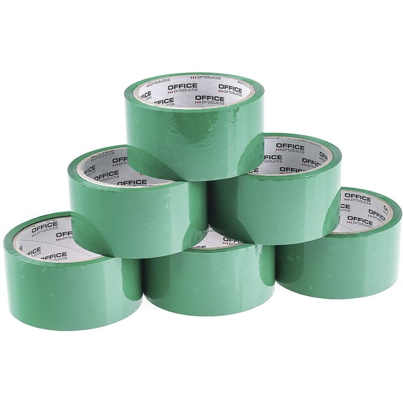 foto del prodotto officer products products 15025031 02 nastro adesivo per imballaggio, 6 rotoli, larghezza 48 mm x lunghezza 46 m, in polipropilene, con adesivo