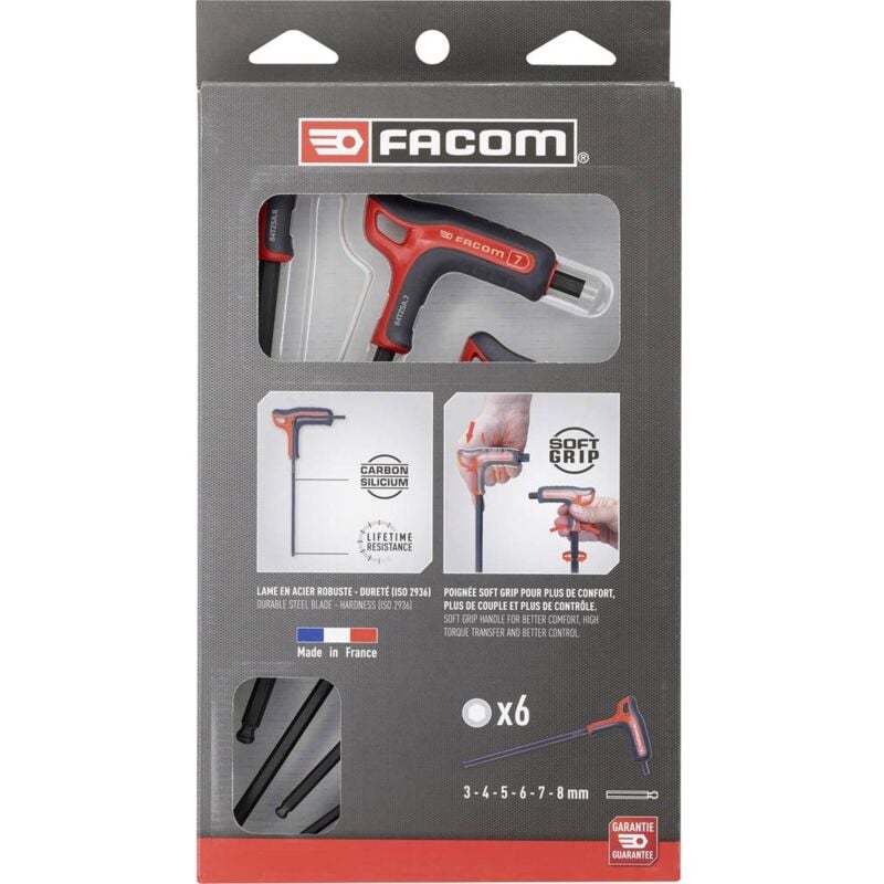 foto del prodotto officina e meccanica kit di chiavi a brugola 6 parti brugola interna facom
