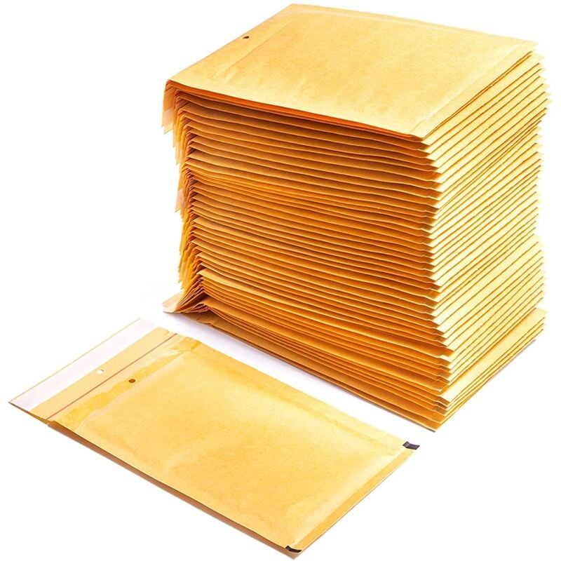 foto del prodotto ofituria buste imbottite di carta bolla interna in polietilene, colore marrone, borse per spedizioni con capacit per riporre documenti 10 buste,