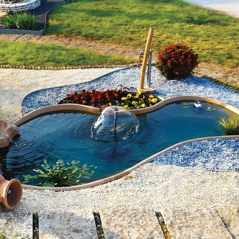 foto del prodotto ogomondo laghetto da giardino in vetroresina modello laguna cm 350x220xh 60