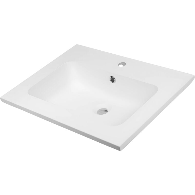 foto del prodotto ogomondo lavabo ad incasso mineral marmo colore bianco opaco mobile composizione bagno misure 81x46 cm confezione 1