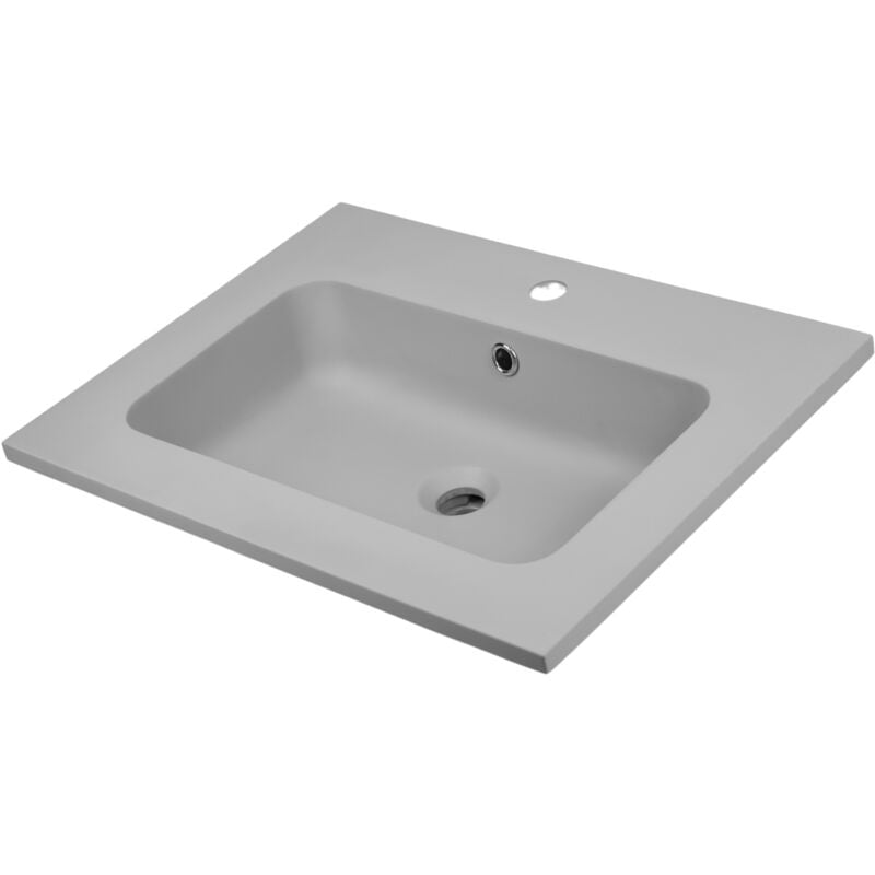 foto del prodotto ogomondo lavabo ad incasso mineral marmo colore grigio cenere mobile composizione bagno misure 61x46 cm confezione 1