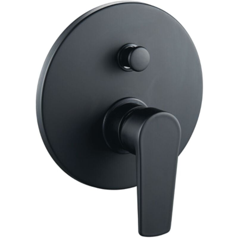 foto del prodotto ogomondo miscelatore doccia parete africa incasso con deviatore ottone colore nero opaco confezione 1