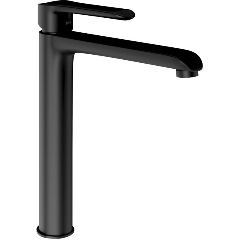 foto del prodotto ogomondo miscelatore rubinetto puma per lavabo con bocca alta in ottone nero opaco bagno confezione 1