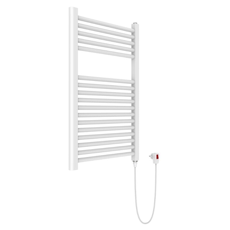 foto del prodotto ogomondo termoarredo bagno scaldasalviette elettrico calorifero termosifone bianco lucido finitura bianco lucido misure h1800xl600xi550 mm