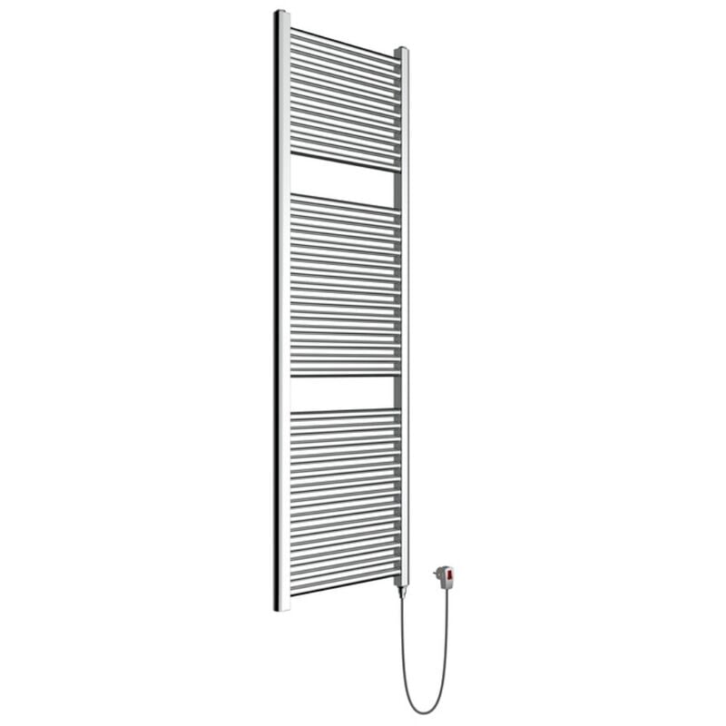 foto del prodotto ogomondo termoarredo bagno scaldasalviette elettrico calorifero termosifone cromo lucido finitura cromo lucido misure h1500xl500xi450 mm