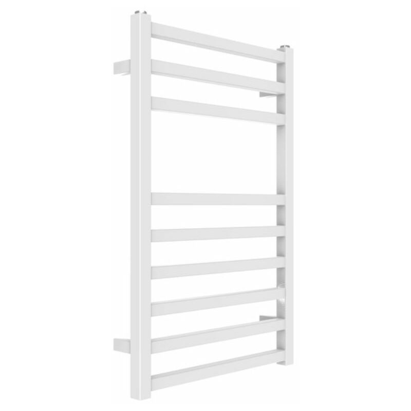 foto del prodotto ogomondo termoarredo bagno scaldasalviette forma square calorifero termosifone bianco opaco finitura bianco opaco misure h770xl500xi470 mm