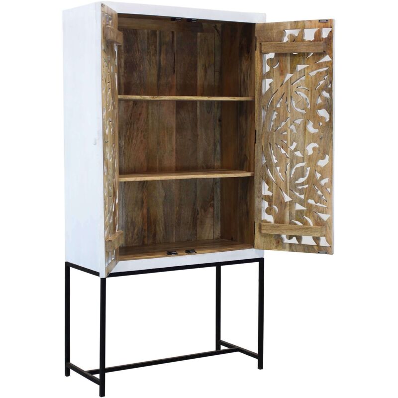 foto del prodotto ohm credenza con decoro 2 ante legno e ferro